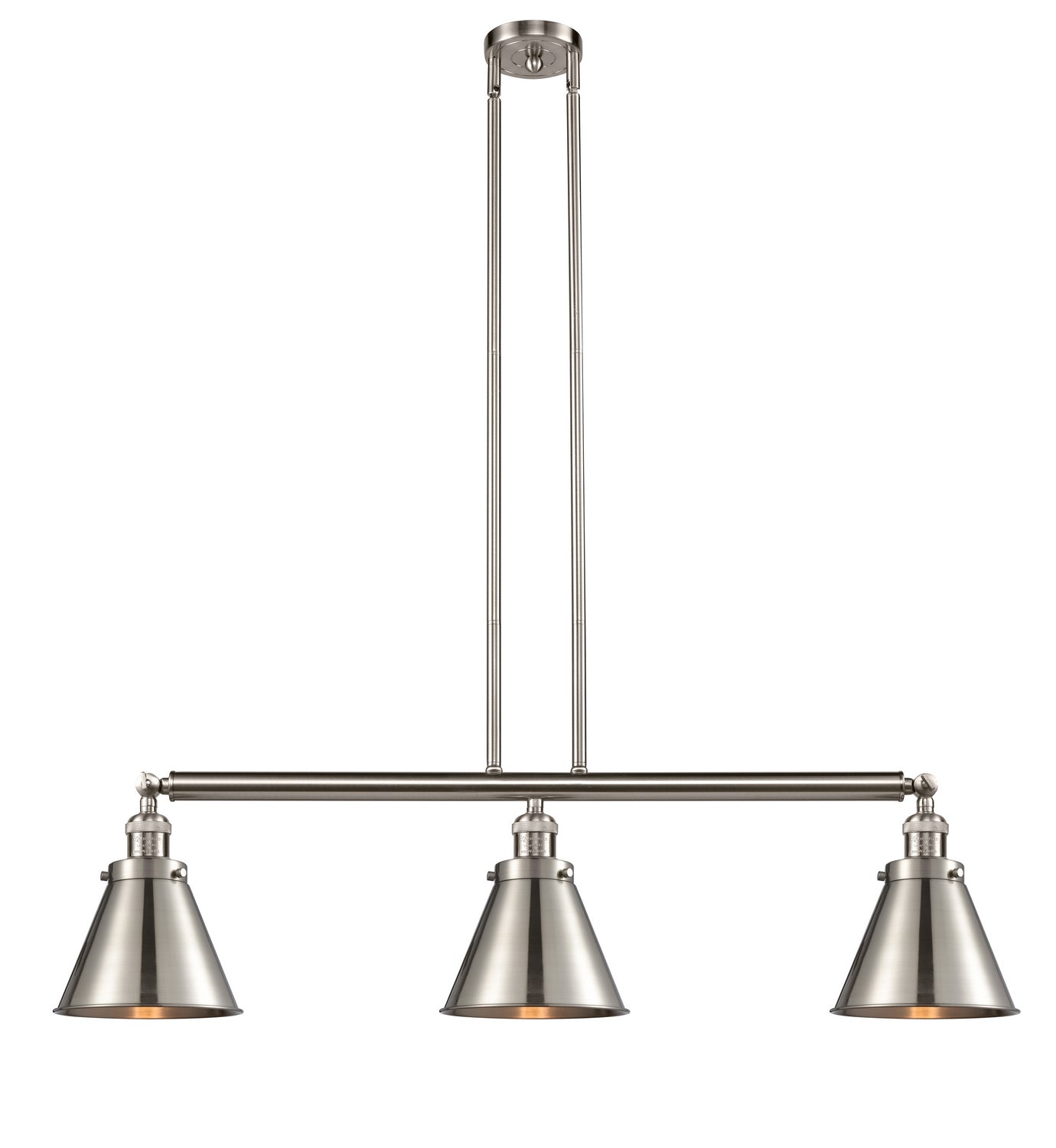 Innovations - 213-SN-M13-SN - Three Light Island Pendant - Franklin Restoration - Brushed Satin Nickel