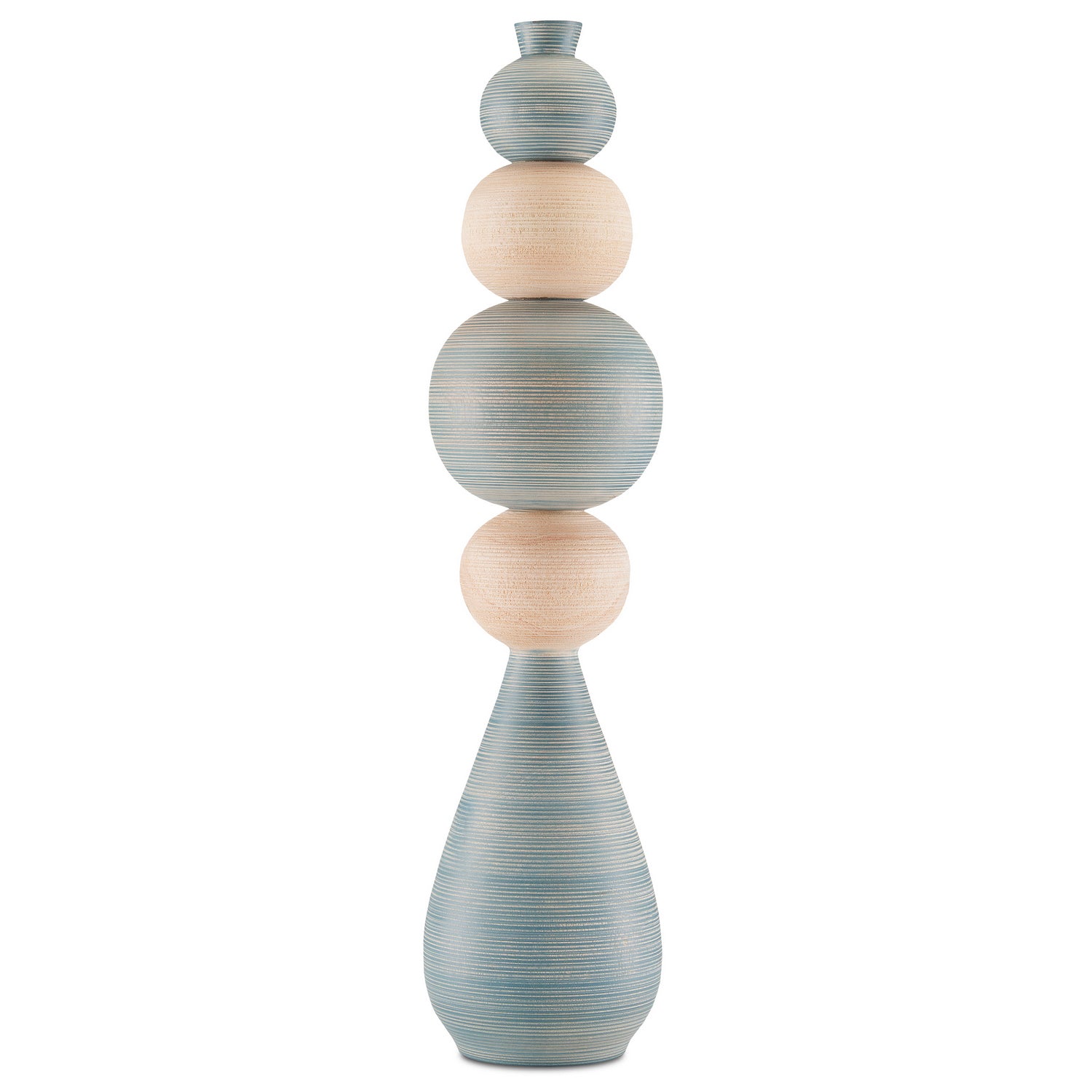 Currey and Company - 1200-0569 - Vase - Blue/Natural