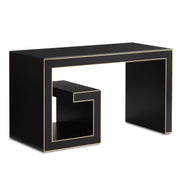 Currey and Company - 3000-0213 - Writing Desk - Artemis Collection - Caviar Black/Gold