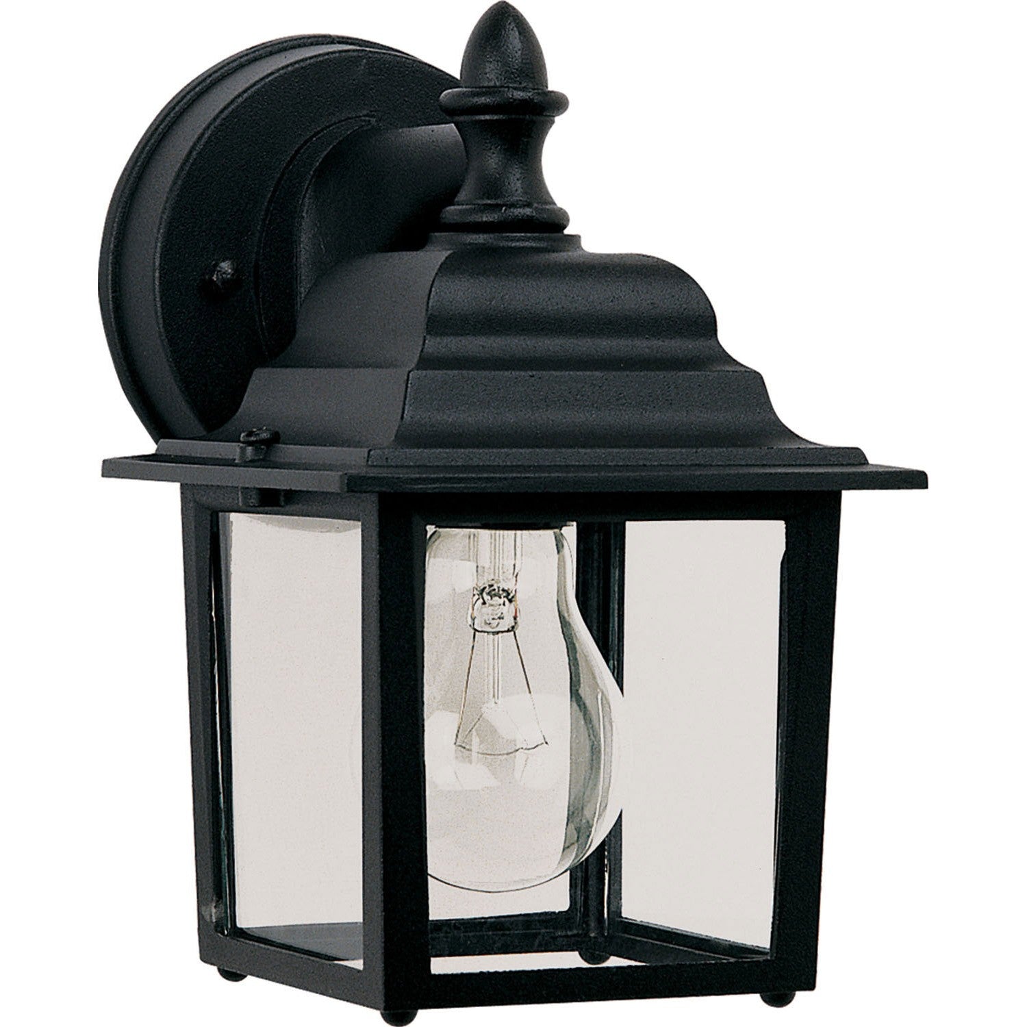 Maxim - 1025BK - One Light Outdoor Wall Lantern - Builder Cast - Black