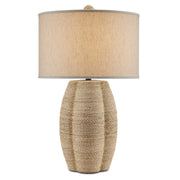 Currey and Company - 6000-0797 - One Light Table Lamp - Karnak Table Lamp - Natural/Satin Black