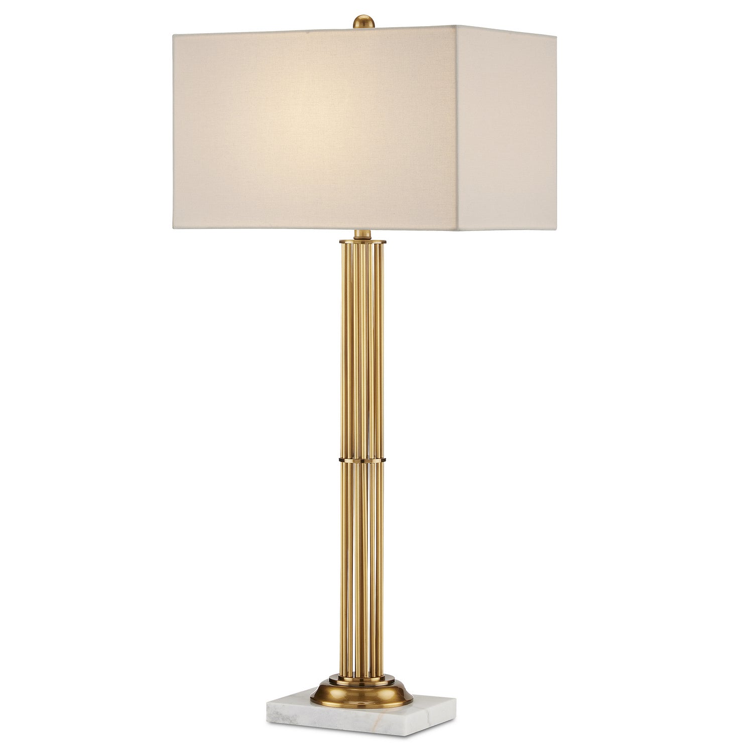 Currey and Company - 6000-0808 - One Light Table Lamp - Allegory Brass Table Lamp - Antique Brass/Natural