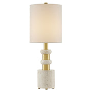 Currey and Company - 6000-0809 - One Light Table Lamp - Goletta Table Lamp - Beige/Antique Brass