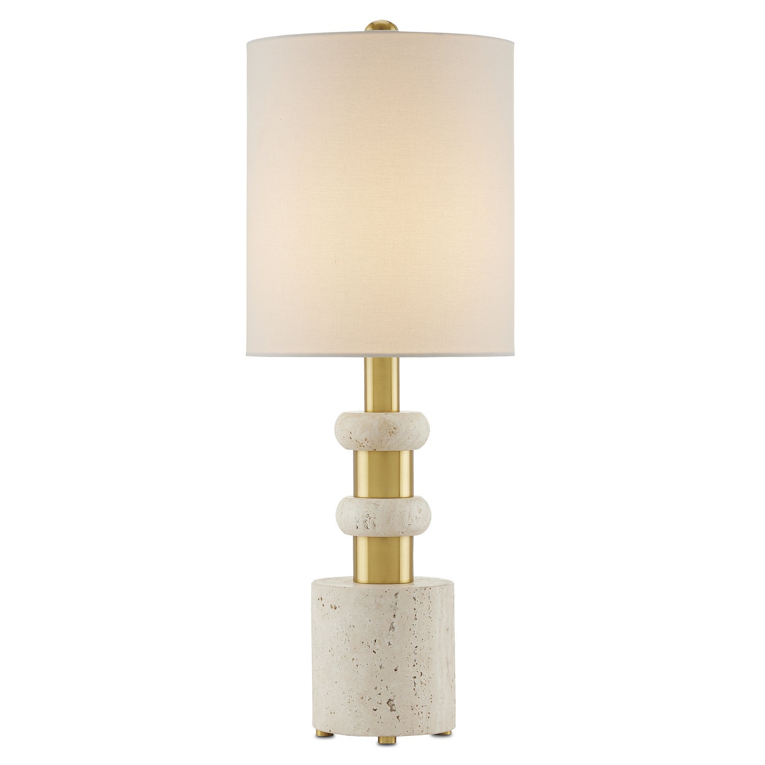 Currey and Company - 6000-0809 - One Light Table Lamp - Goletta Table Lamp - Beige/Antique Brass