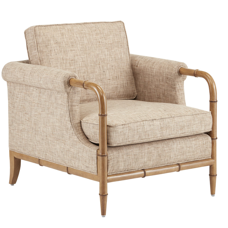Currey and Company - 7000-0602 - Chair - Merle Collection - Weathered Walnut