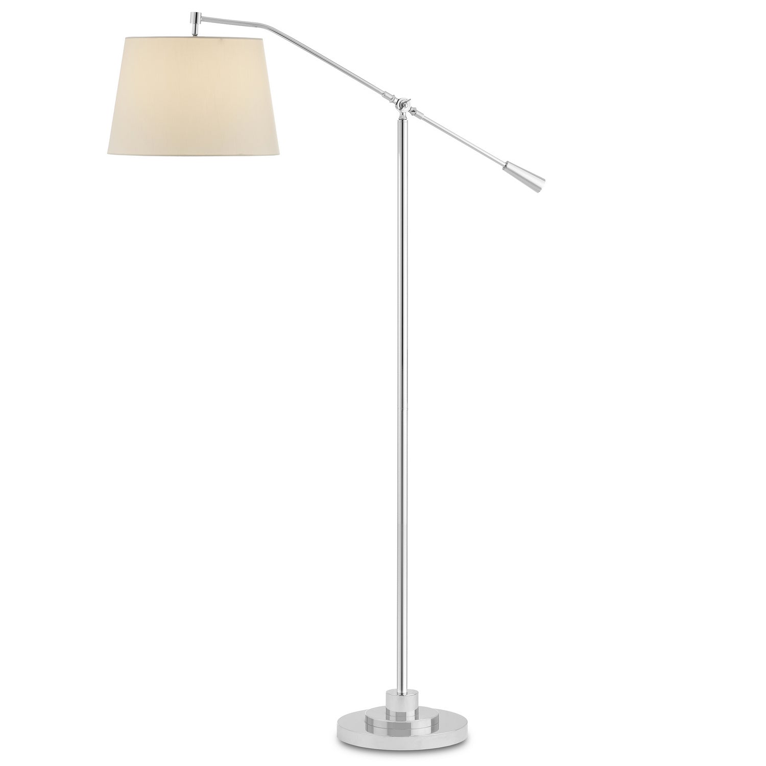Currey and Company - 8000-0110 - One Light Floor Lamp - Maxstroke Collection - Polished Nickel