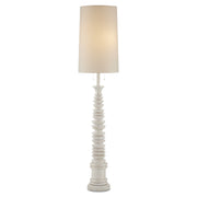 Currey and Company - 8000-0112 - Two Light Floor Lamp - Malayan Collection - Whitewash