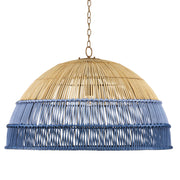 Currey and Company - 9000-0924 - One Light Pendant - Senjyo Collection - Khaki/Cornflower Blue/Bluebonnet