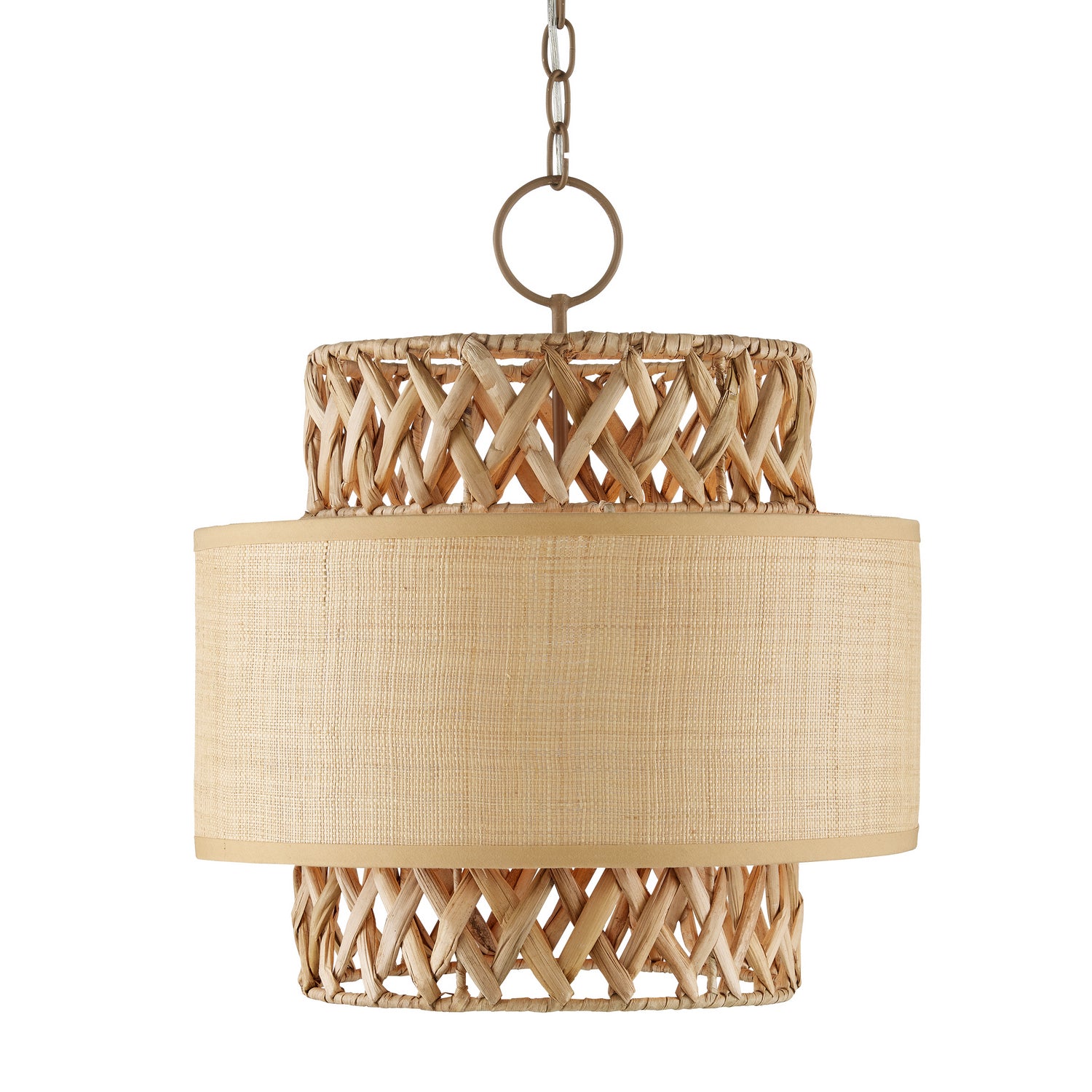 Currey and Company - 9000-0926 - Four Light Pendant - Isola Collection - Khaki/Natural