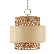 Currey and Company - 9000-0926 - Four Light Pendant - Isola Collection - Khaki/Natural
