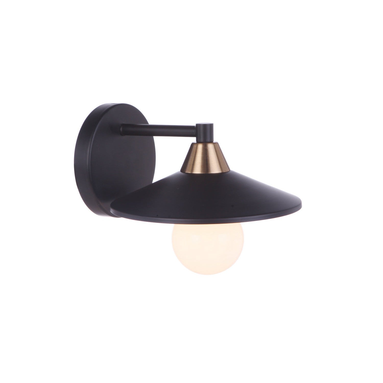 Craftmade - 12508FBSB1 - One Light Wall Sconce - Isaac - Flat Black/Satin Brass