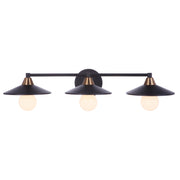 Craftmade - 12529FBSB3 - Three Light Vanity - Isaac - Flat Black/Satin Brass