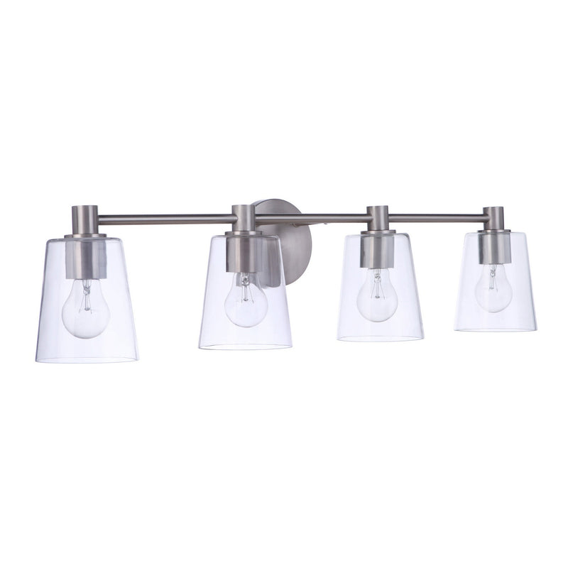 Craftmade - 12633BNK4 - Four Light Vanity - Emilio - Brushed Polished Nickel
