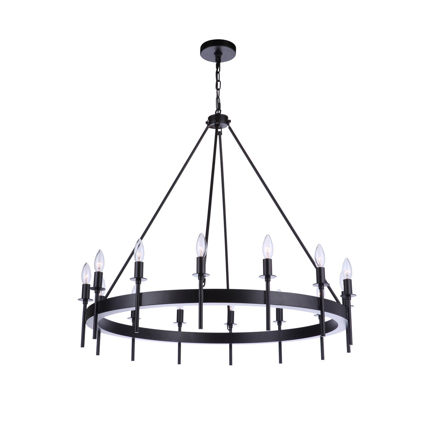 Craftmade - 54314-FB - 14 Light Chandelier - Larrson - Flat Black