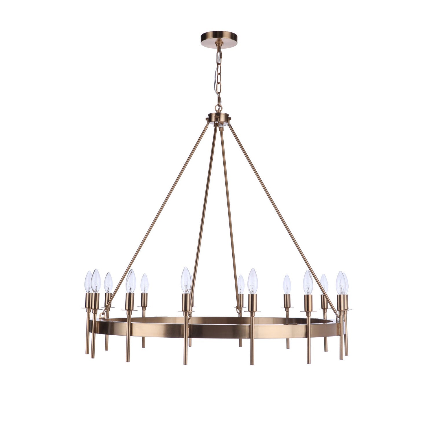 Craftmade - 54314-SB - 14 Light Chandelier - Larrson - Satin Brass