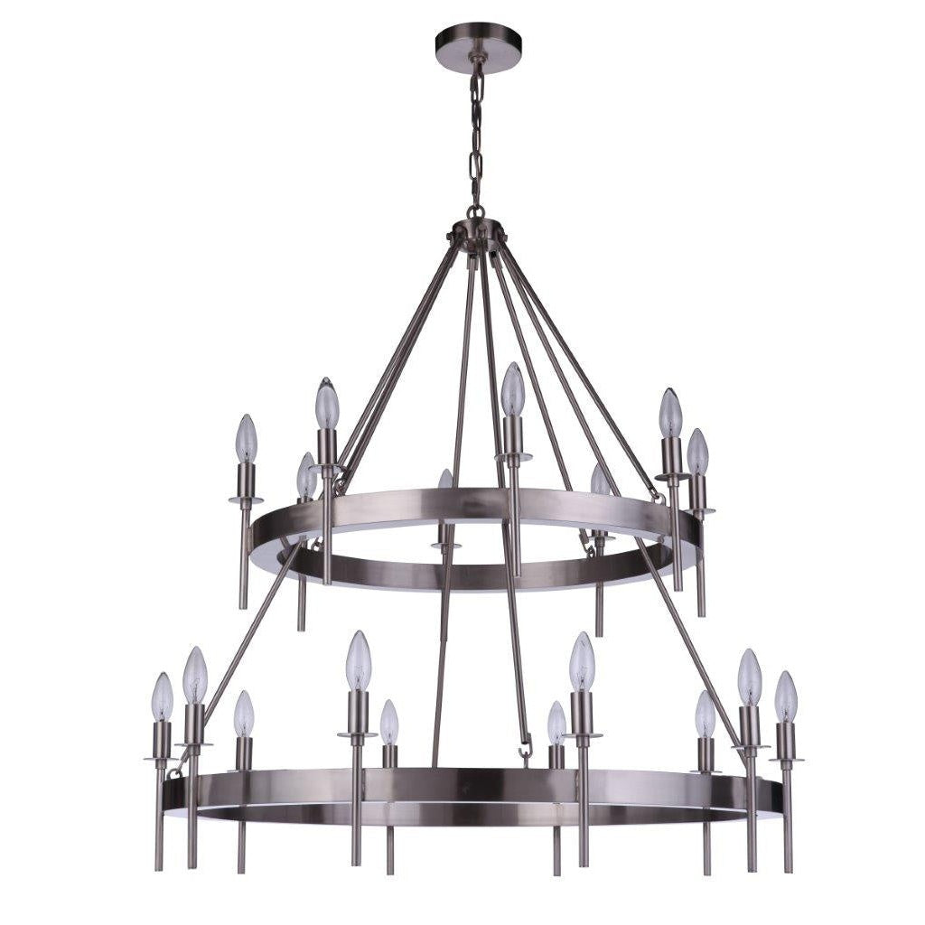 Craftmade - 54318-BNK - 18 Light Chandelier - Larrson - Brushed Polished Nickel