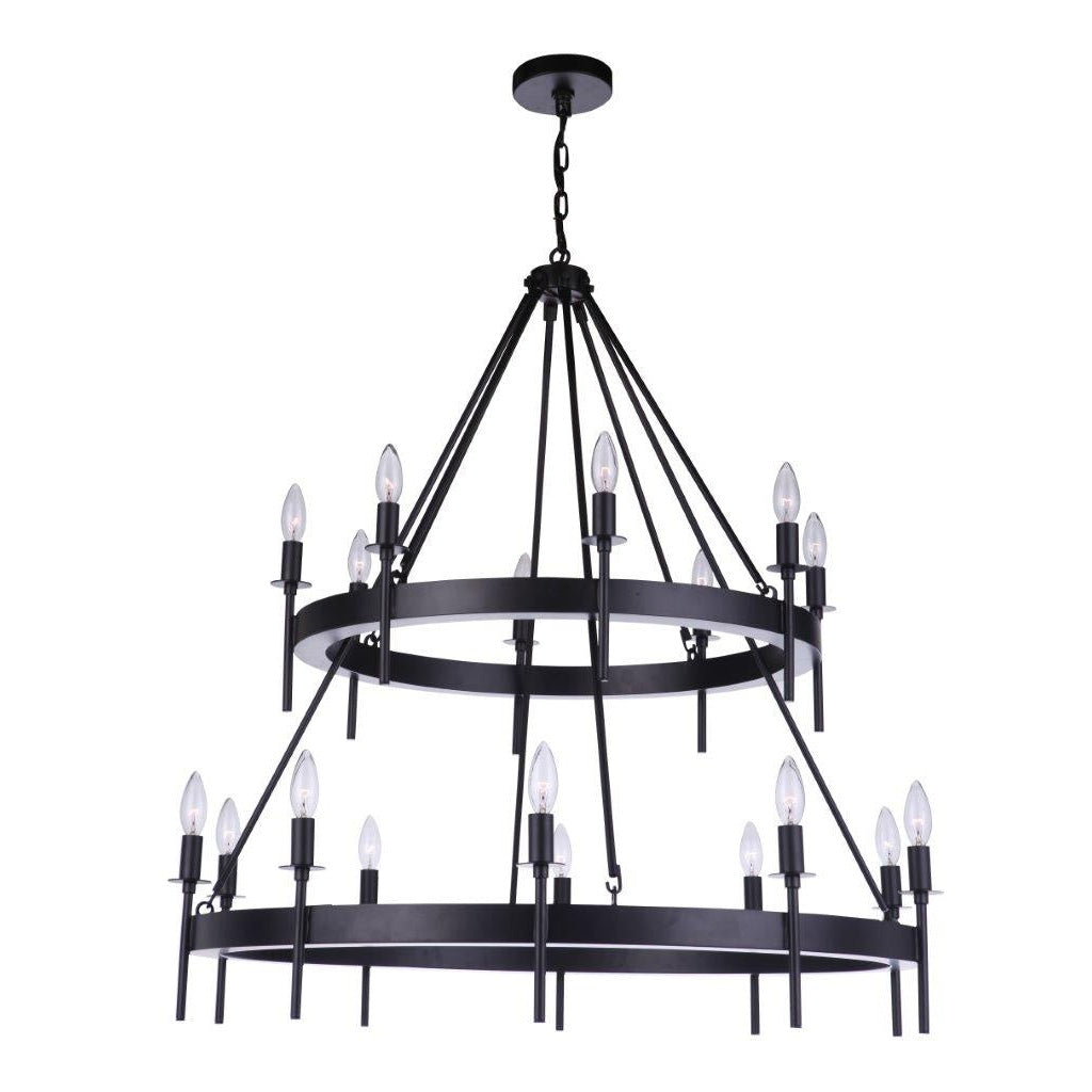 Craftmade - 54318-FB - 18 Light Chandelier - Larrson - Flat Black