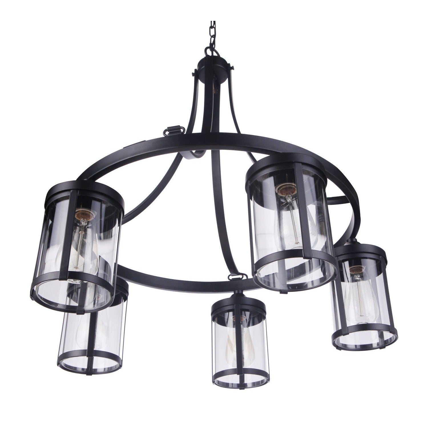 Craftmade - 55325-FB - Five Light Chandelier - Elliot - Flat Black