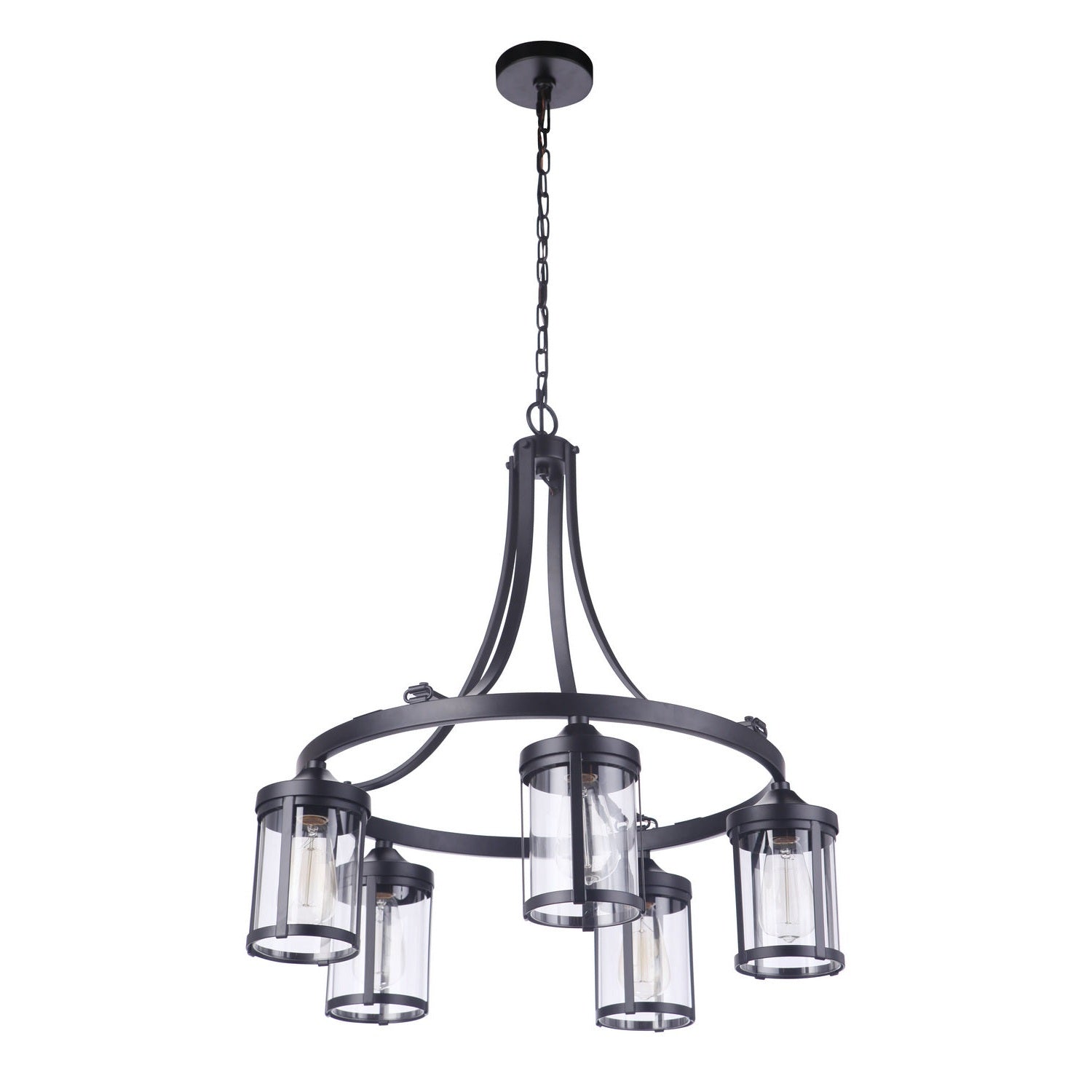 Craftmade - 55325-FB - Five Light Chandelier - Elliot - Flat Black