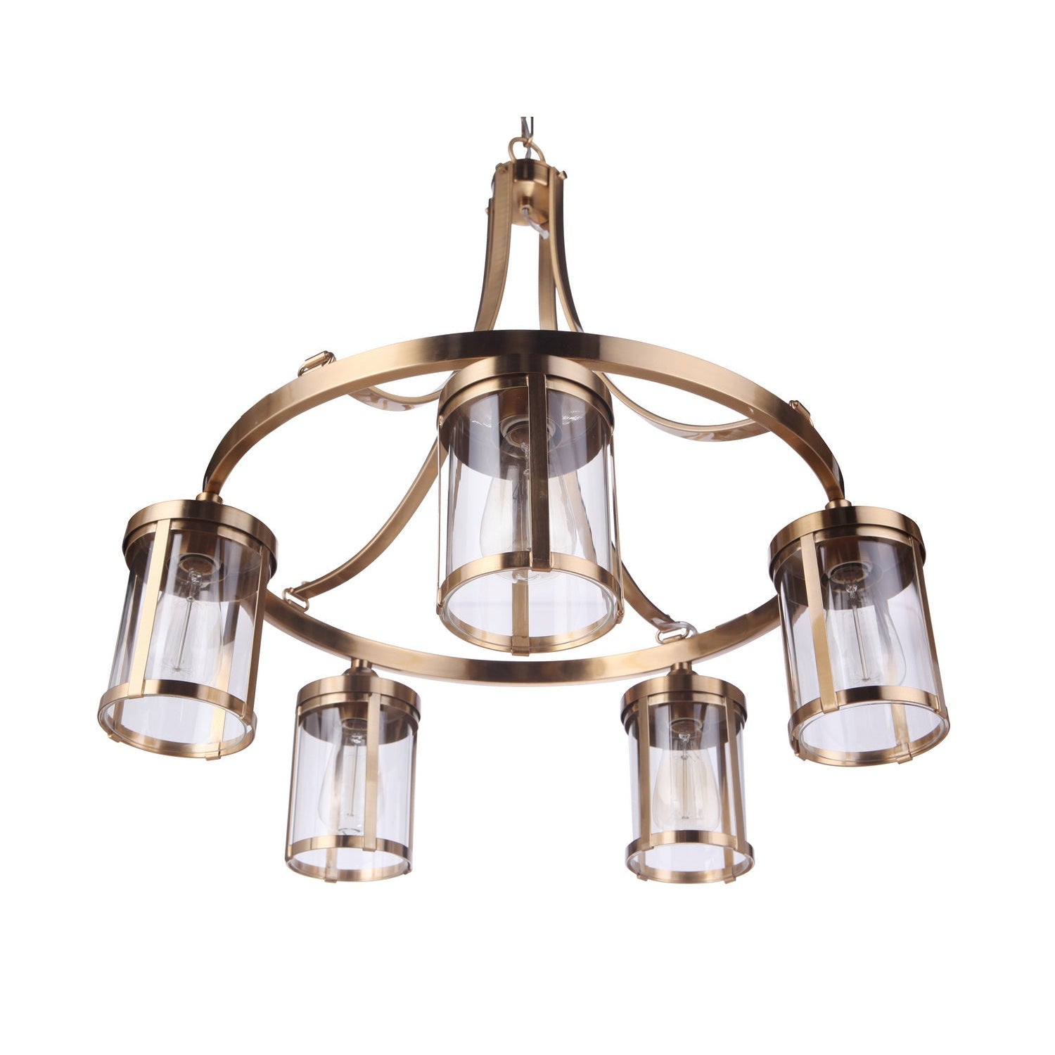 Craftmade - 55325-SB - Five Light Chandelier - Elliot - Satin Brass