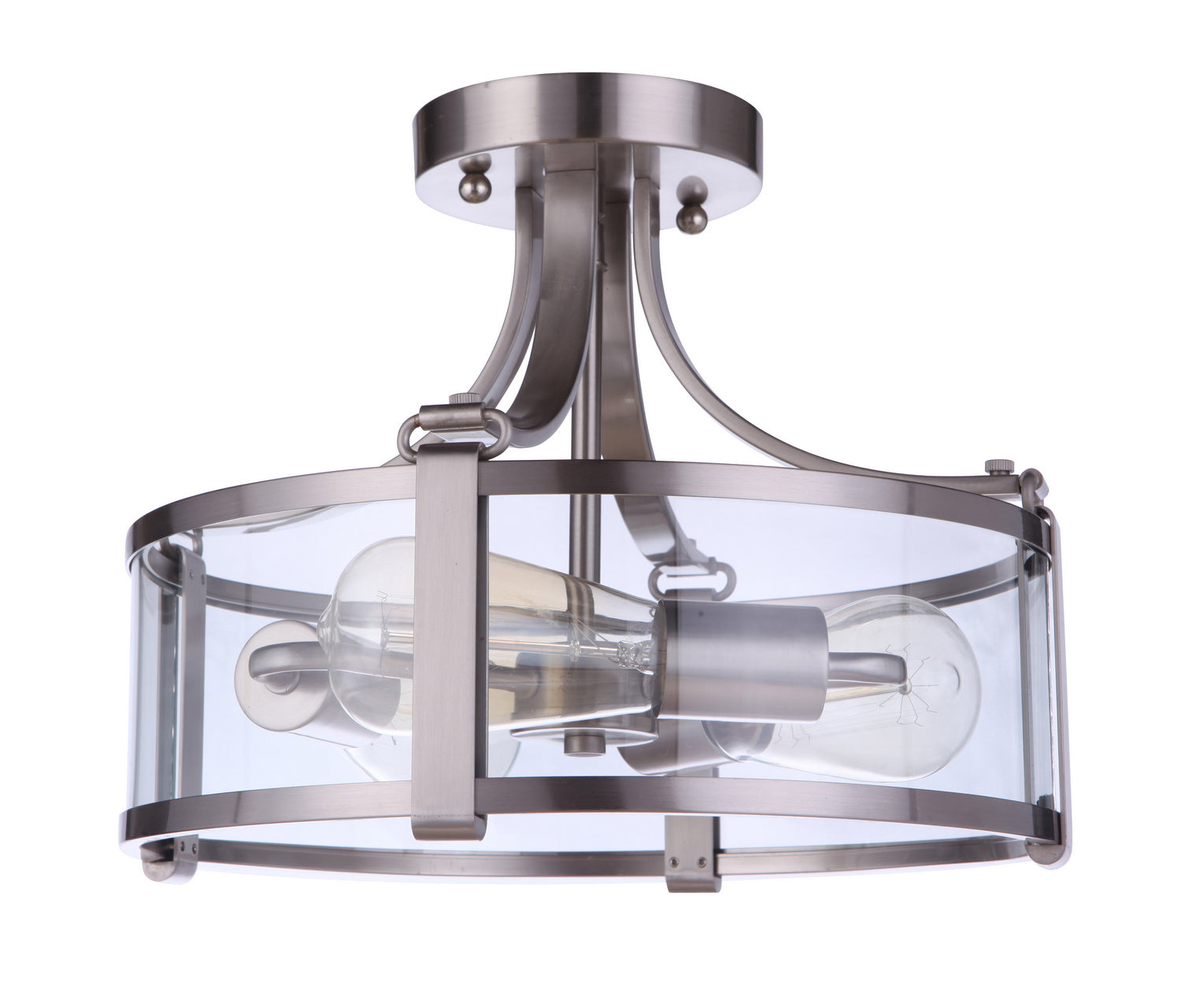Craftmade - 55353-BNK - Three Light Semi Flush Mount - Elliot - Brushed Polished Nickel