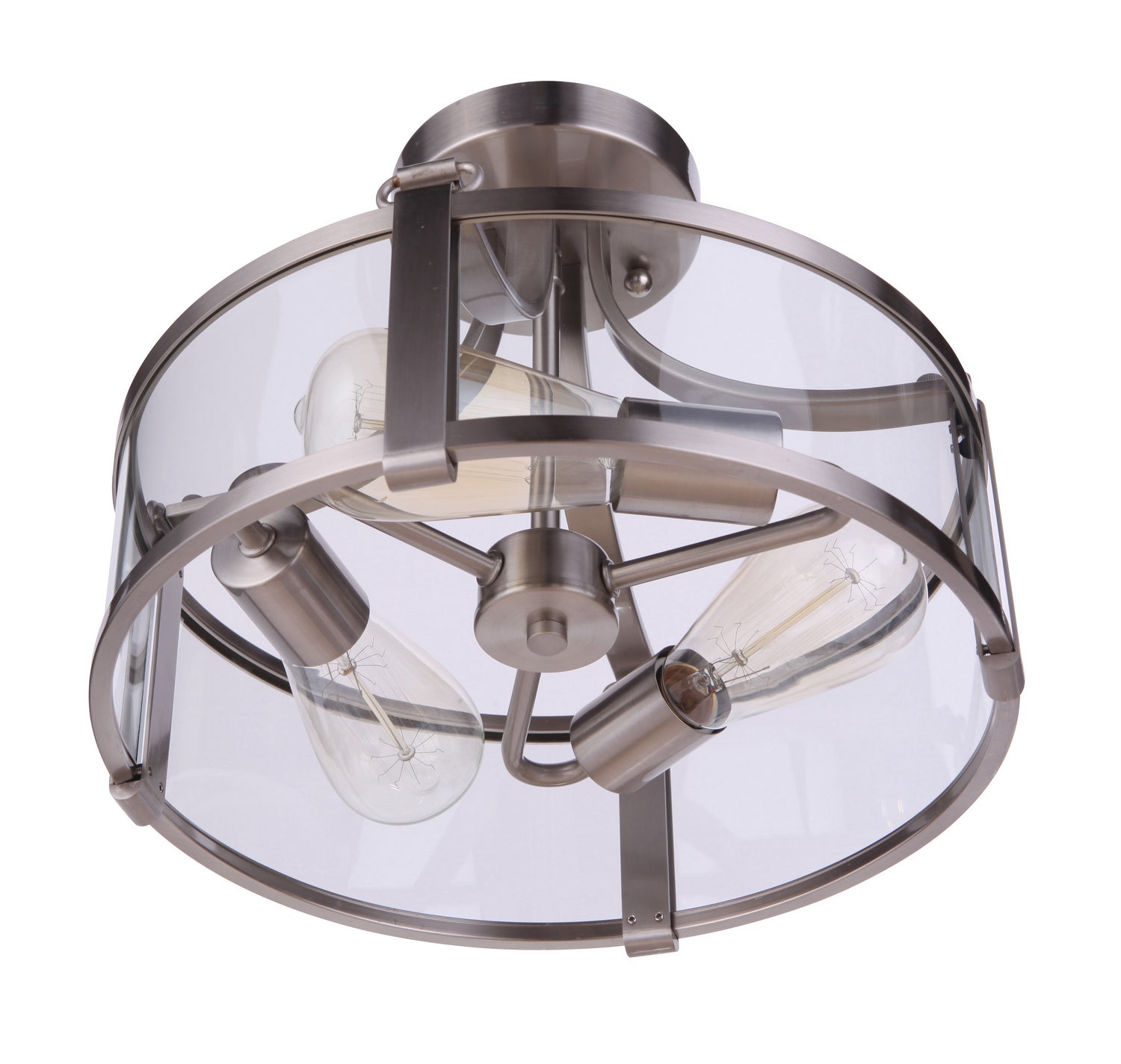Craftmade - 55353-BNK - Three Light Semi Flush Mount - Elliot - Brushed Polished Nickel