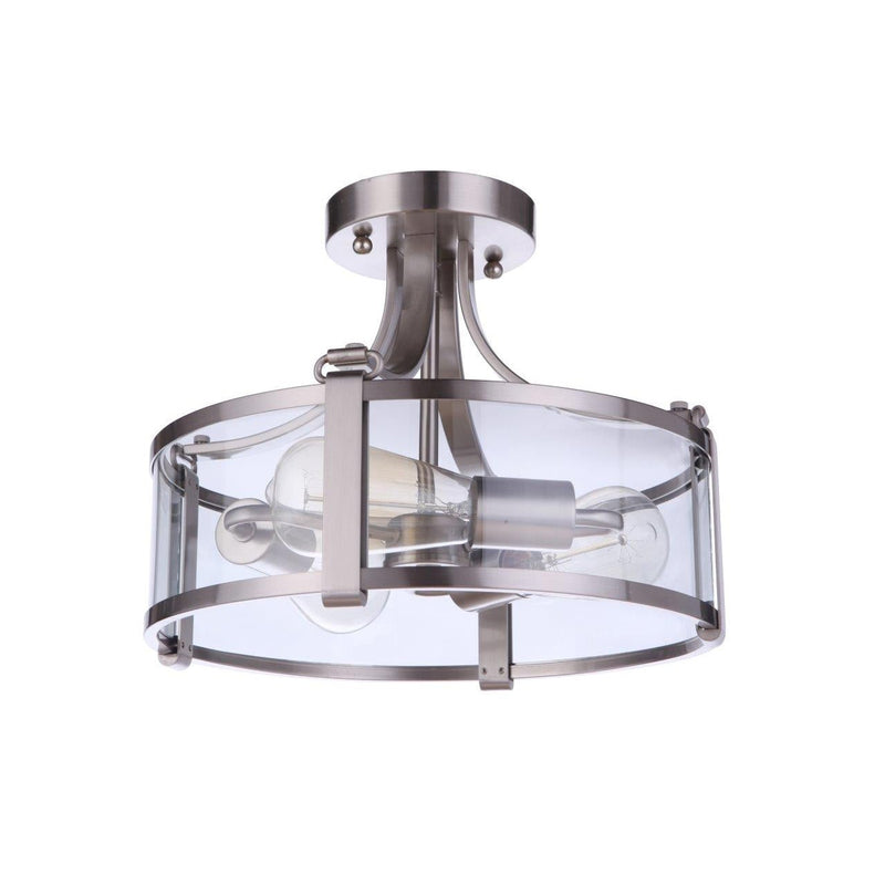 Craftmade - 55353-BNK - Three Light Semi Flush Mount - Elliot - Brushed Polished Nickel