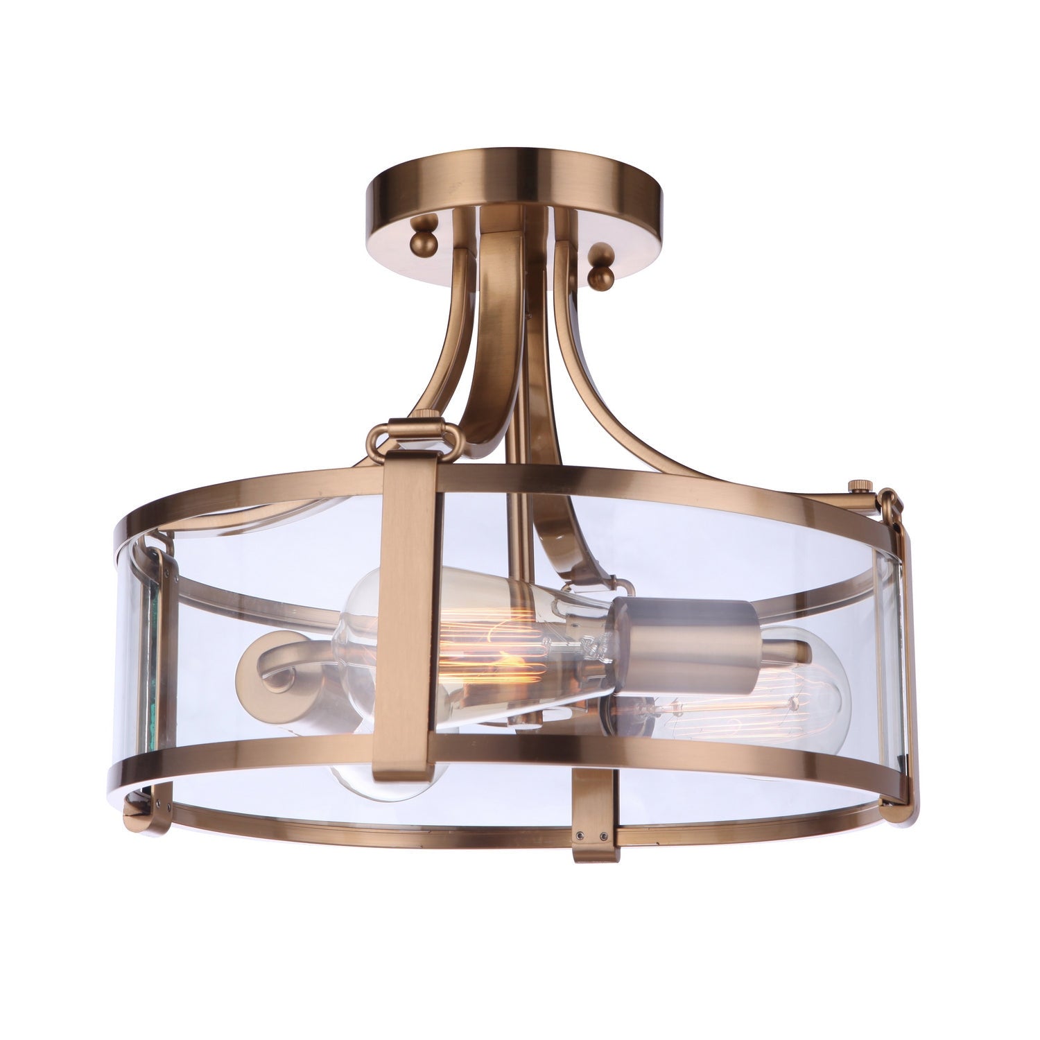Craftmade - 55353-SB - Three Light Semi Flush Mount - Elliot - Satin Brass