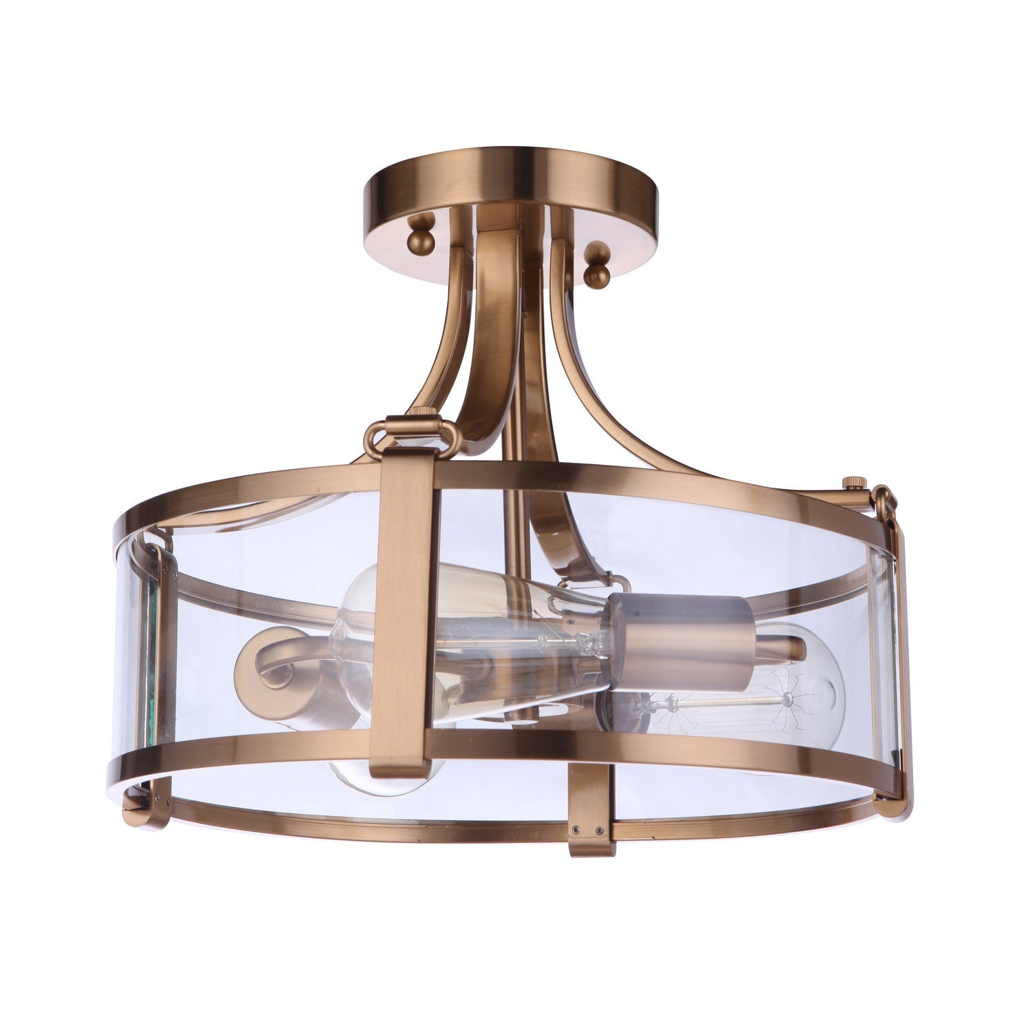 Craftmade - 55353-SB - Three Light Semi Flush Mount - Elliot - Satin Brass