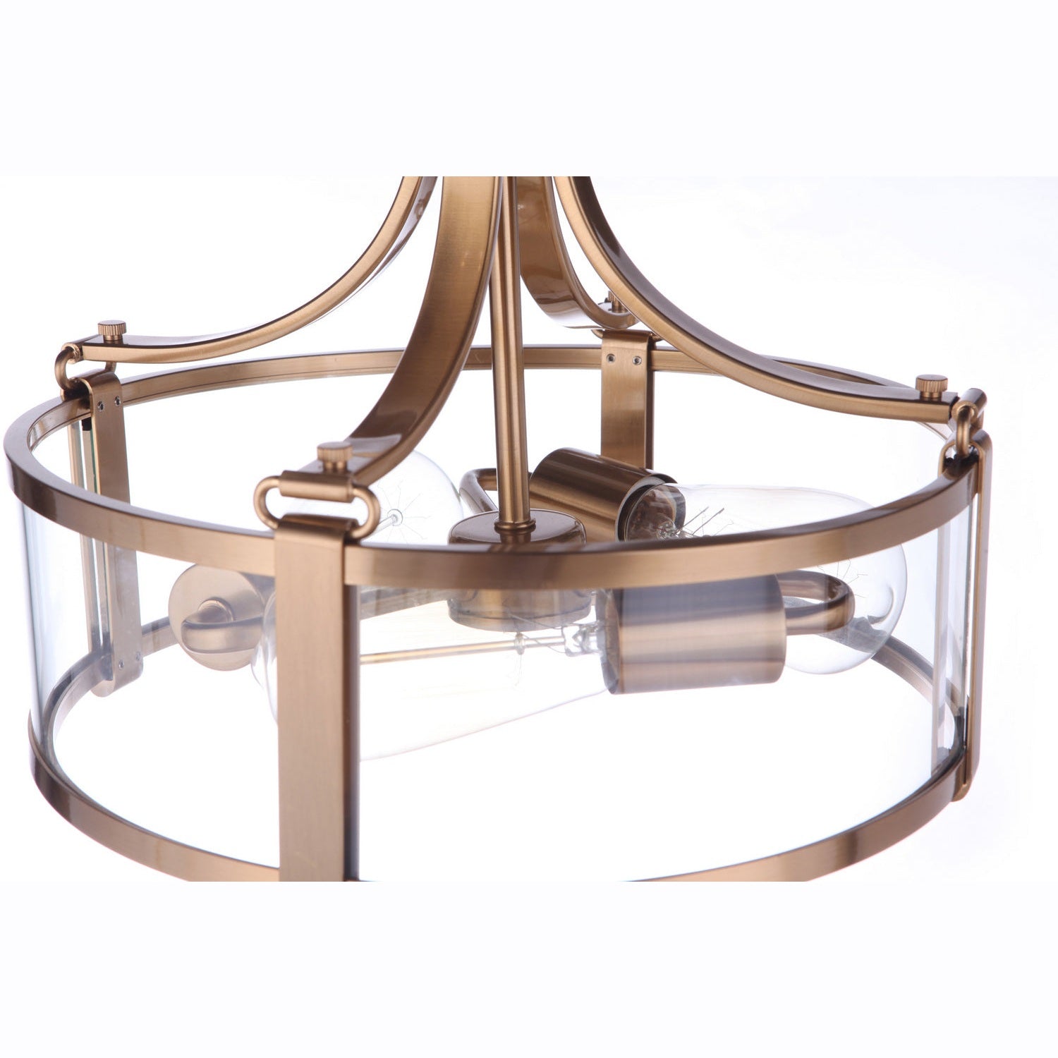 Craftmade - 55353-SB - Three Light Semi Flush Mount - Elliot - Satin Brass