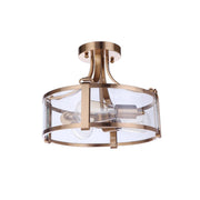 Craftmade - 55353-SB - Three Light Semi Flush Mount - Elliot - Satin Brass