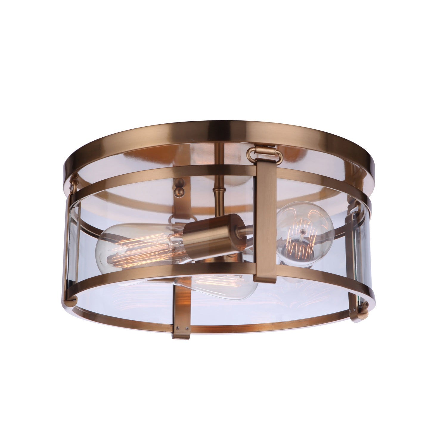 Craftmade - 55383-SB - Three Light Flushmount - Elliot - Satin Brass