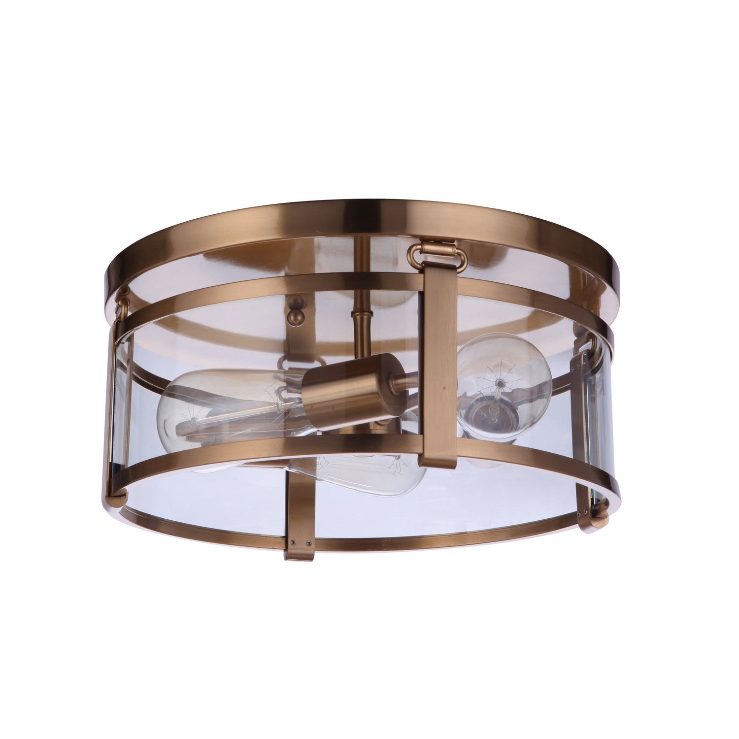 Craftmade - 55383-SB - Three Light Flushmount - Elliot - Satin Brass