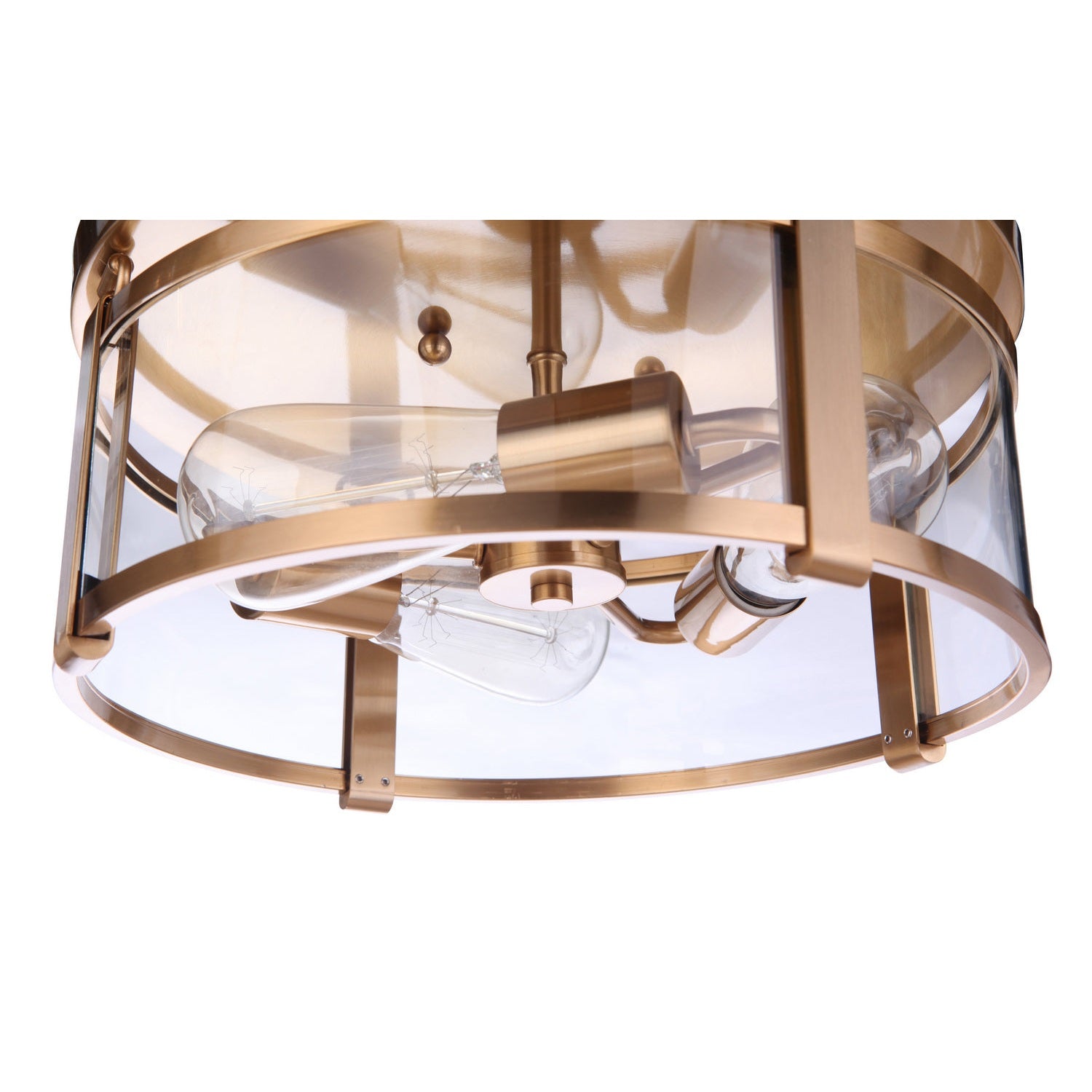 Craftmade - 55383-SB - Three Light Flushmount - Elliot - Satin Brass