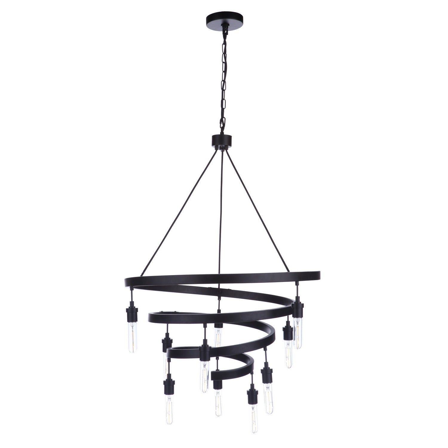 Craftmade - 55410-FB - Ten Light Chandelier - Tranquil - Flat Black