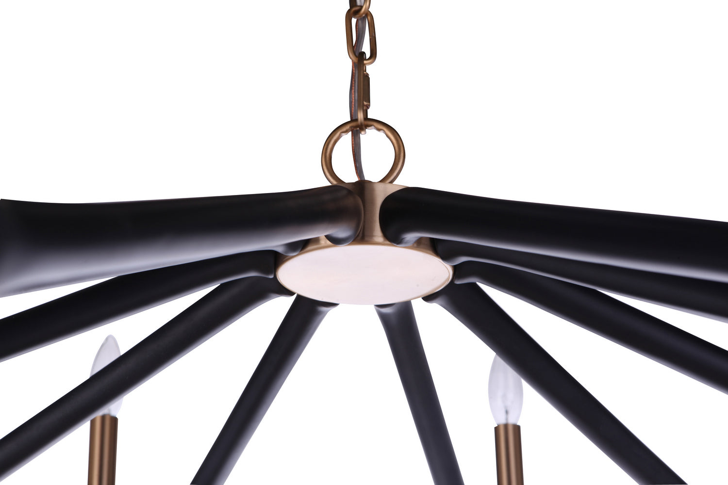 Craftmade - 55510-FBSB - Ten Light Chandelier - The Reserve - Flat Black/Satin Brass