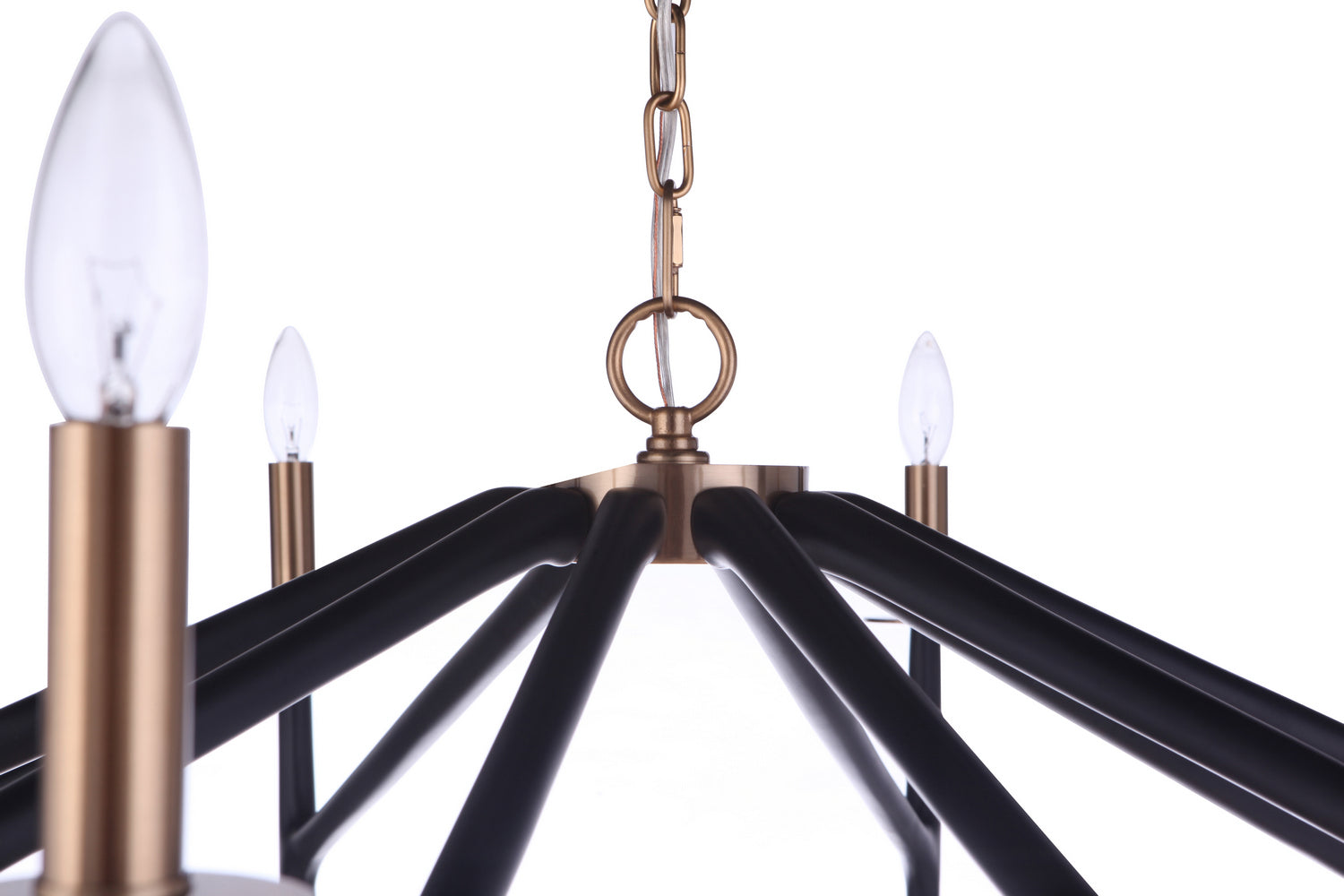 Craftmade - 55510-FBSB - Ten Light Chandelier - The Reserve - Flat Black/Satin Brass