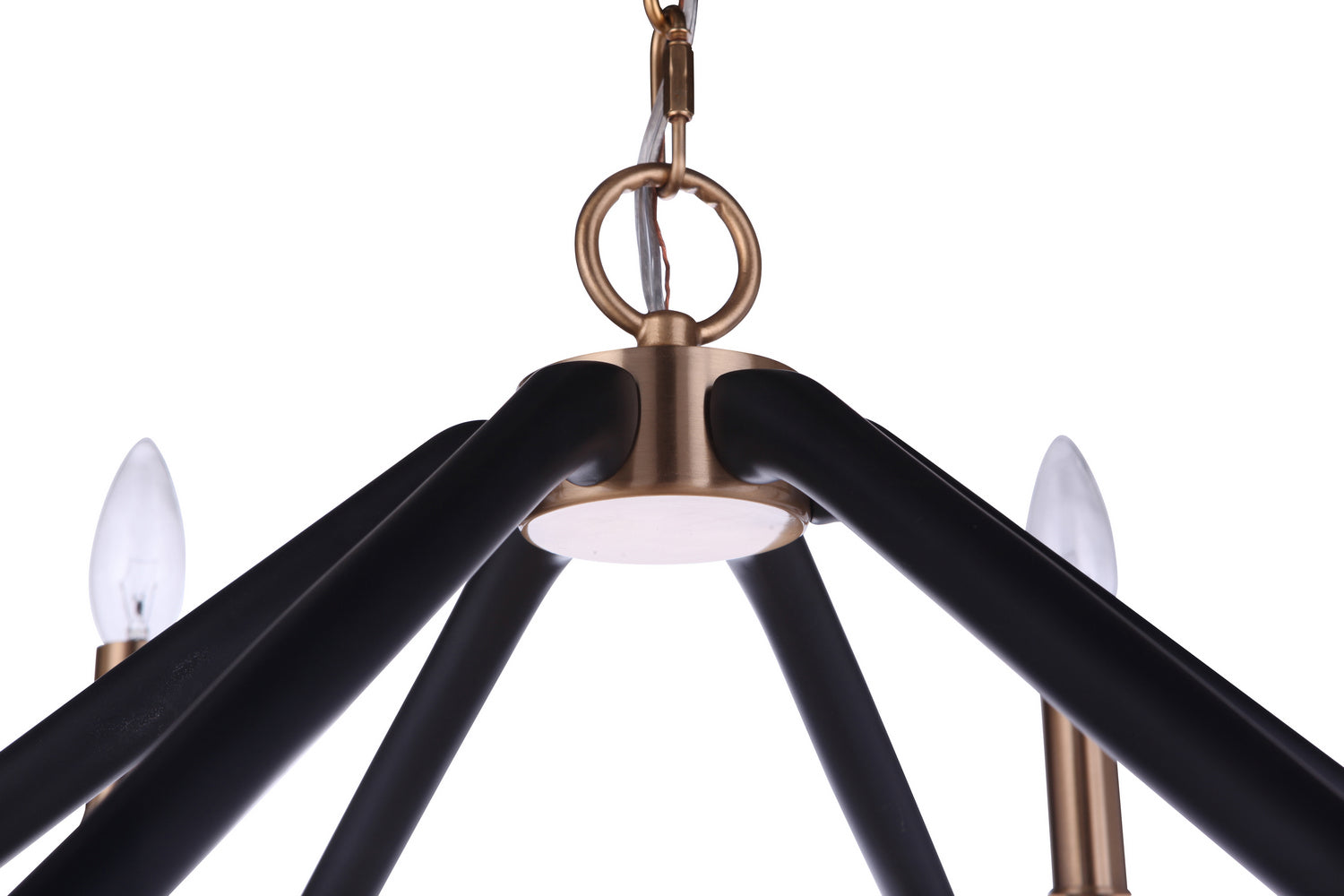 Craftmade - 55526-FBSB - Six Light Chandelier - The Reserve - Flat Black/Satin Brass