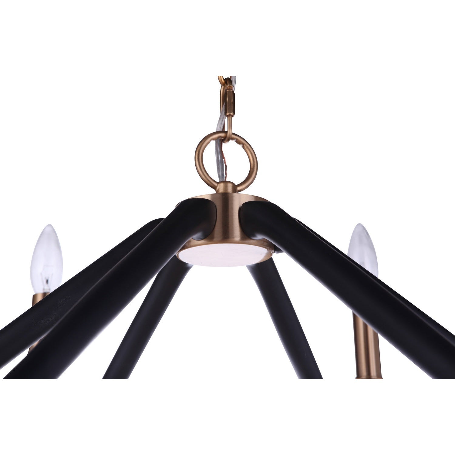 Craftmade - 55526-FBSB - Six Light Chandelier - The Reserve - Flat Black/Satin Brass