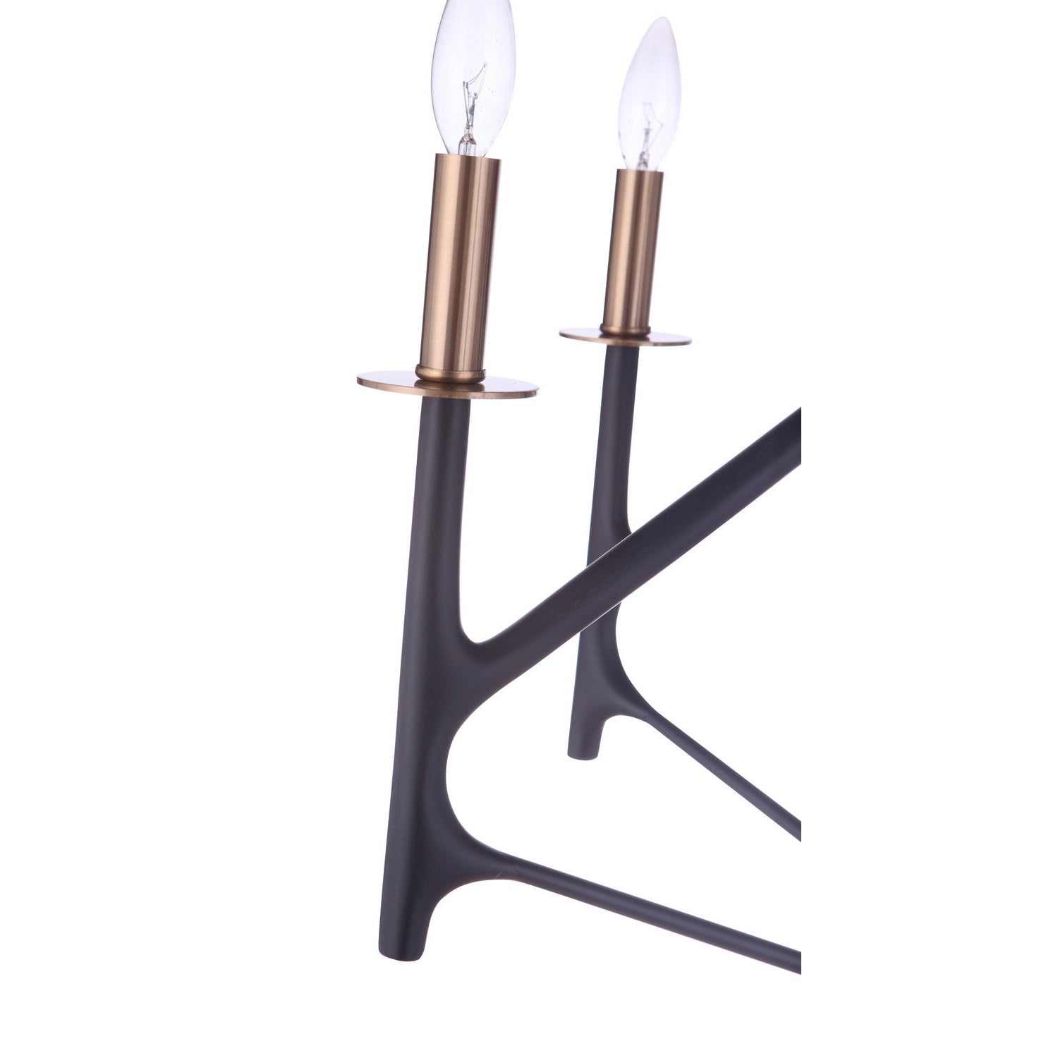 Craftmade - 55526-FBSB - Six Light Chandelier - The Reserve - Flat Black/Satin Brass