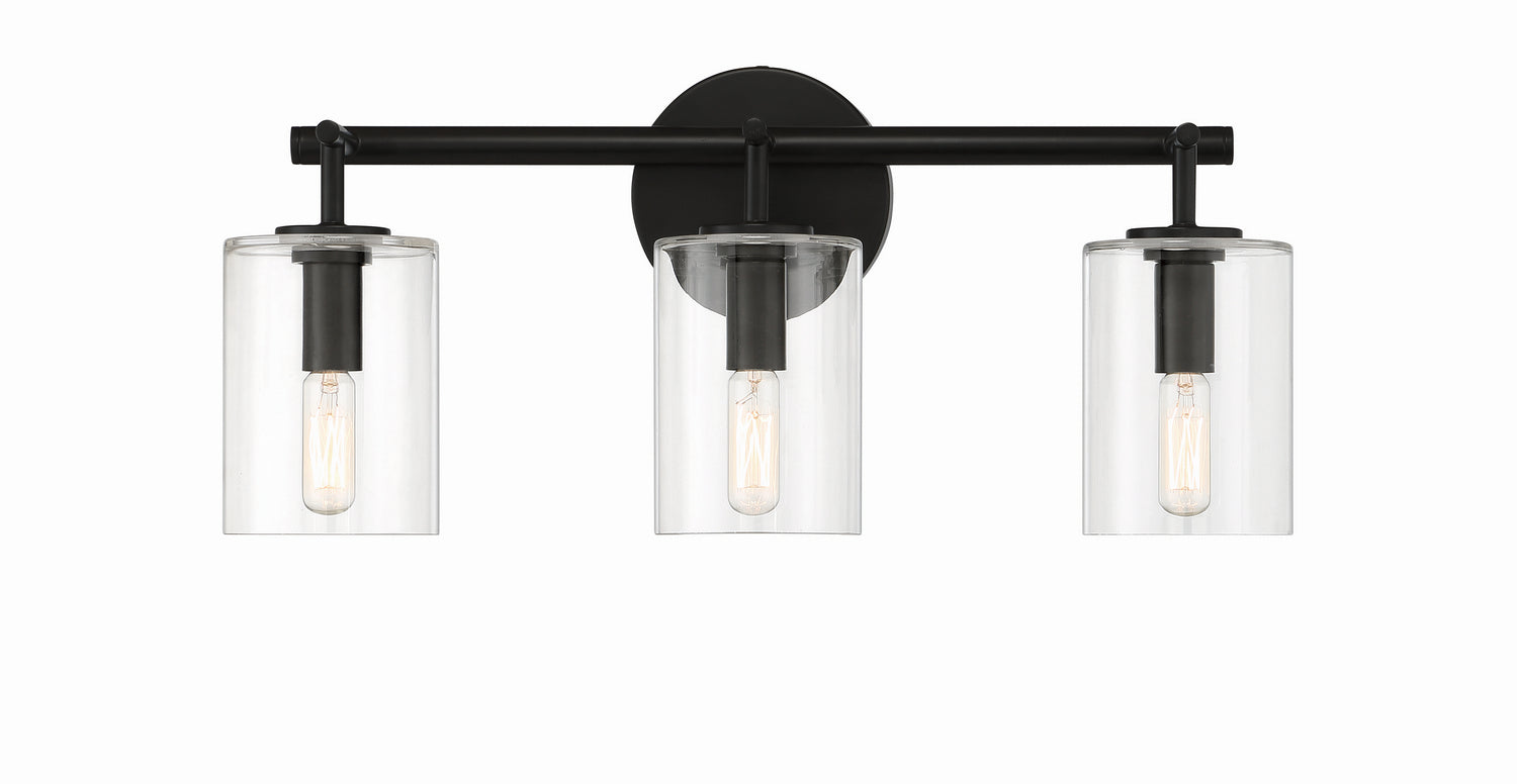Craftmade - 55603-FB - Three Light Vanity - Hailie - Flat Black