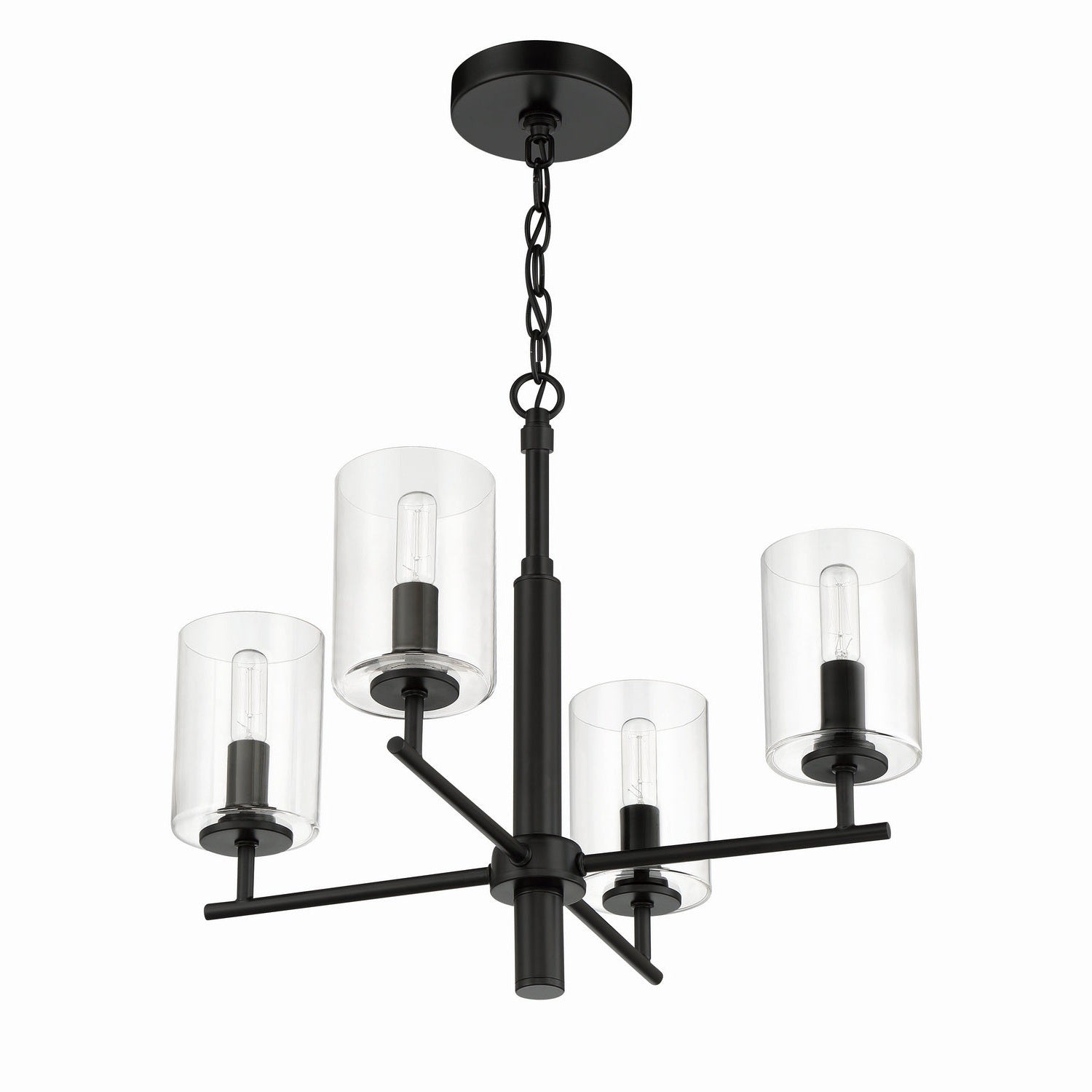 Craftmade - 55624-FB - Four Light Chandelier - Hailie - Flat Black
