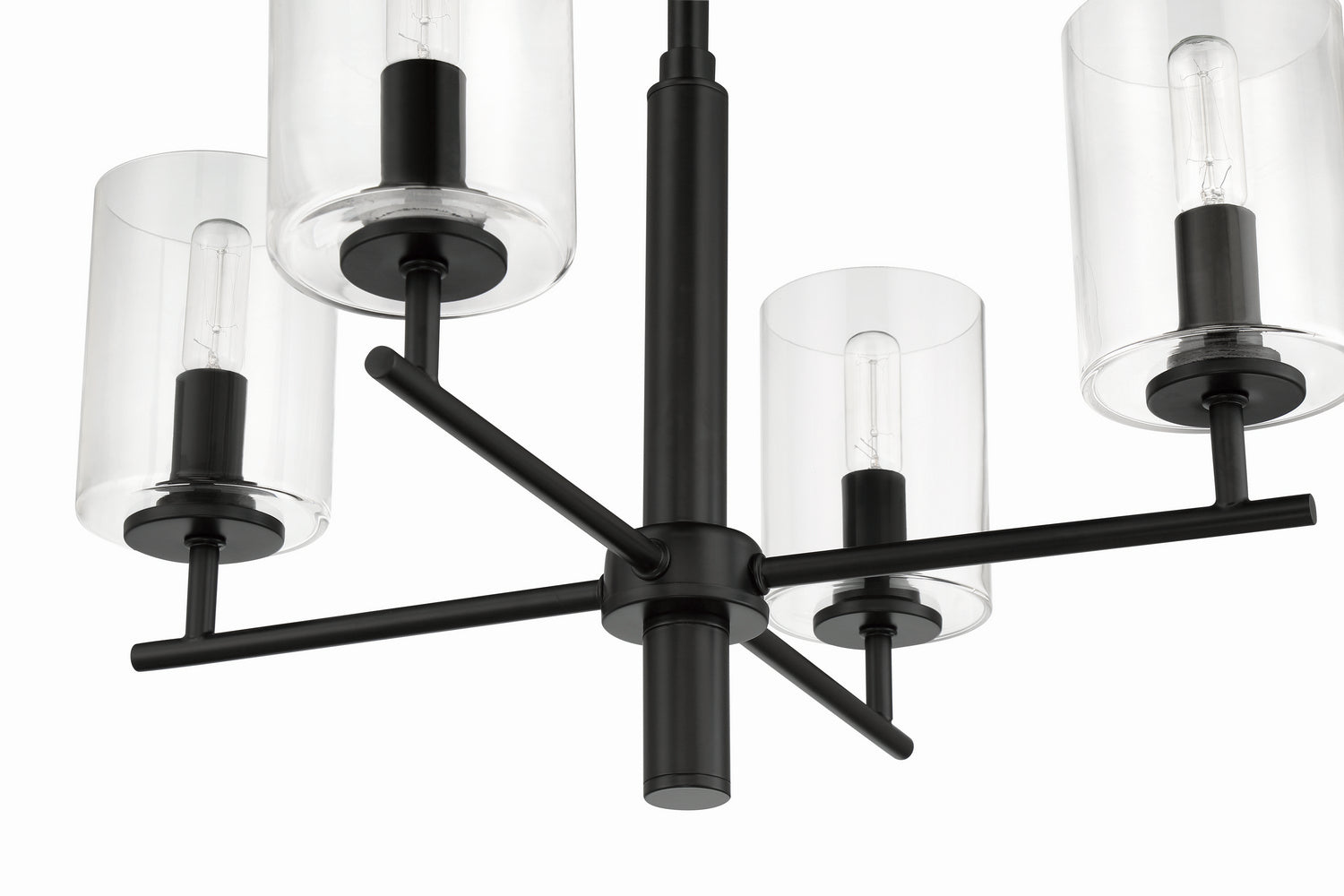 Craftmade - 55624-FB - Four Light Chandelier - Hailie - Flat Black