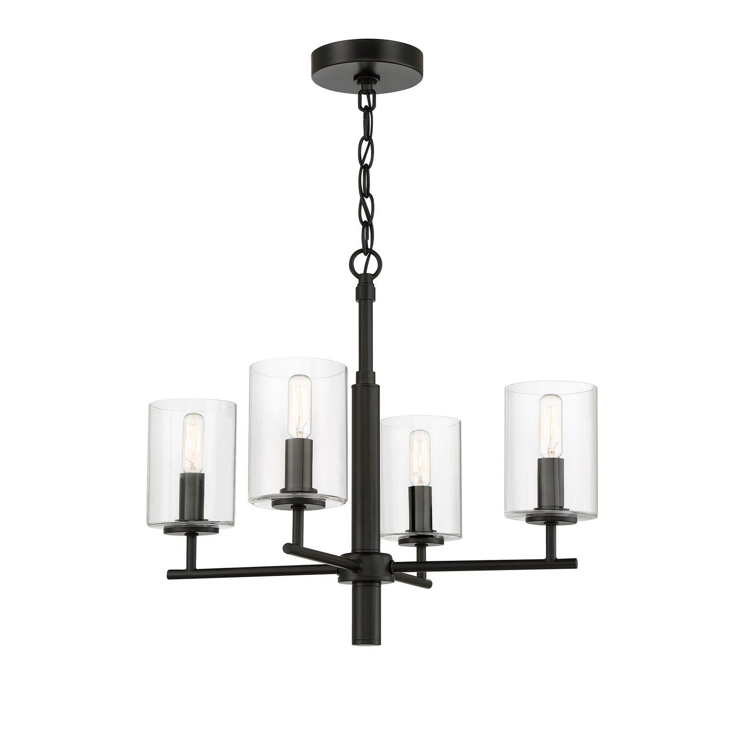 Craftmade - 55624-FB - Four Light Chandelier - Hailie - Flat Black