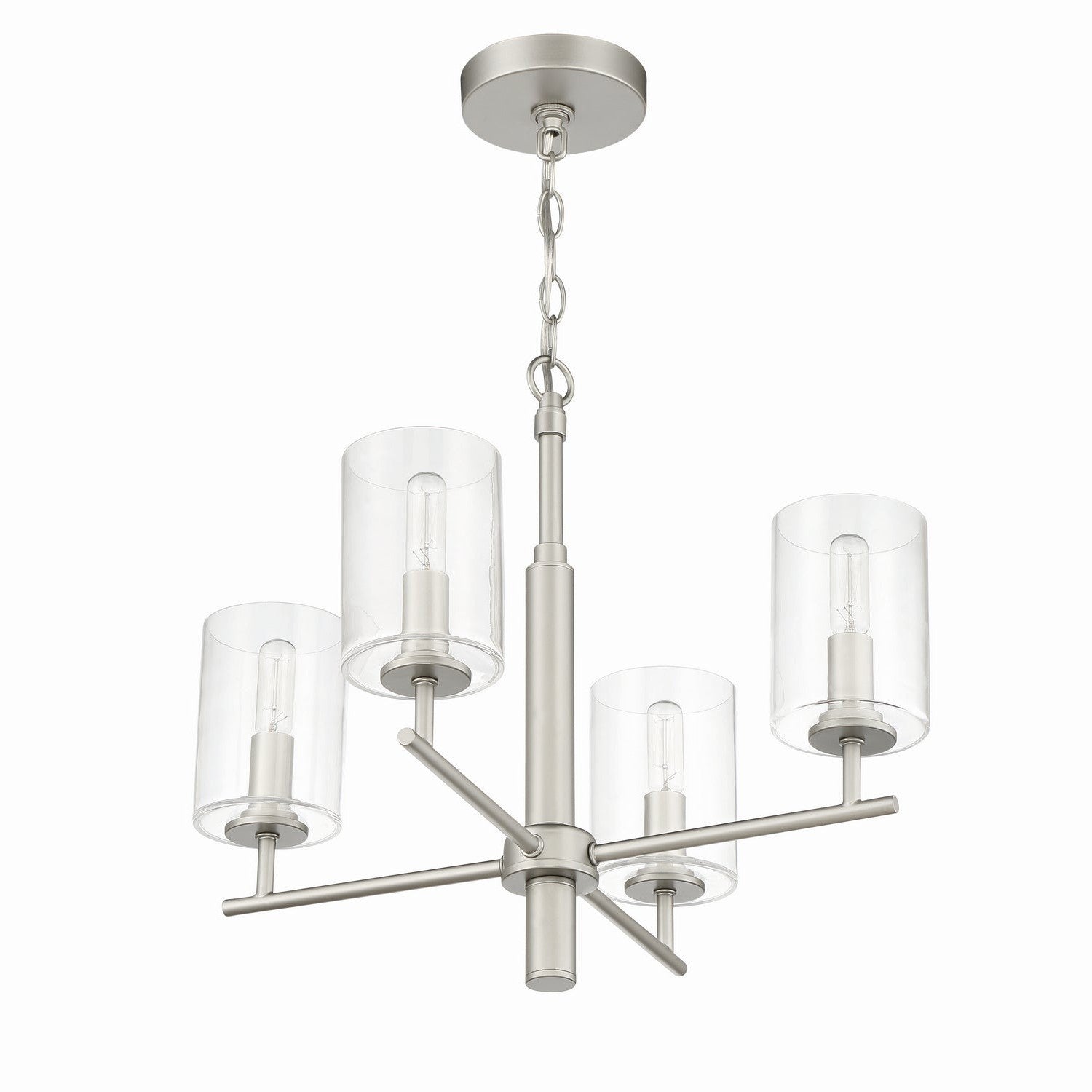 Craftmade - 55624-SN - Four Light Chandelier - Hailie - Satin Nickel