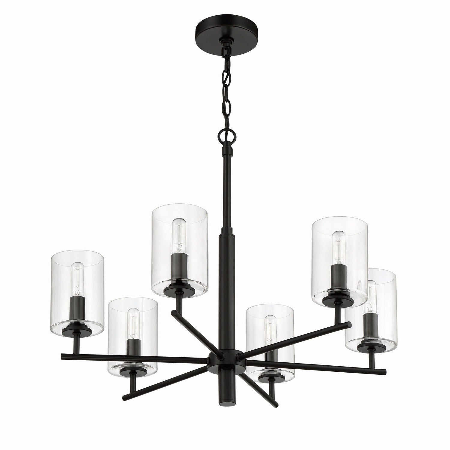Craftmade - 55626-FB - Six Light Chandelier - Hailie - Flat Black