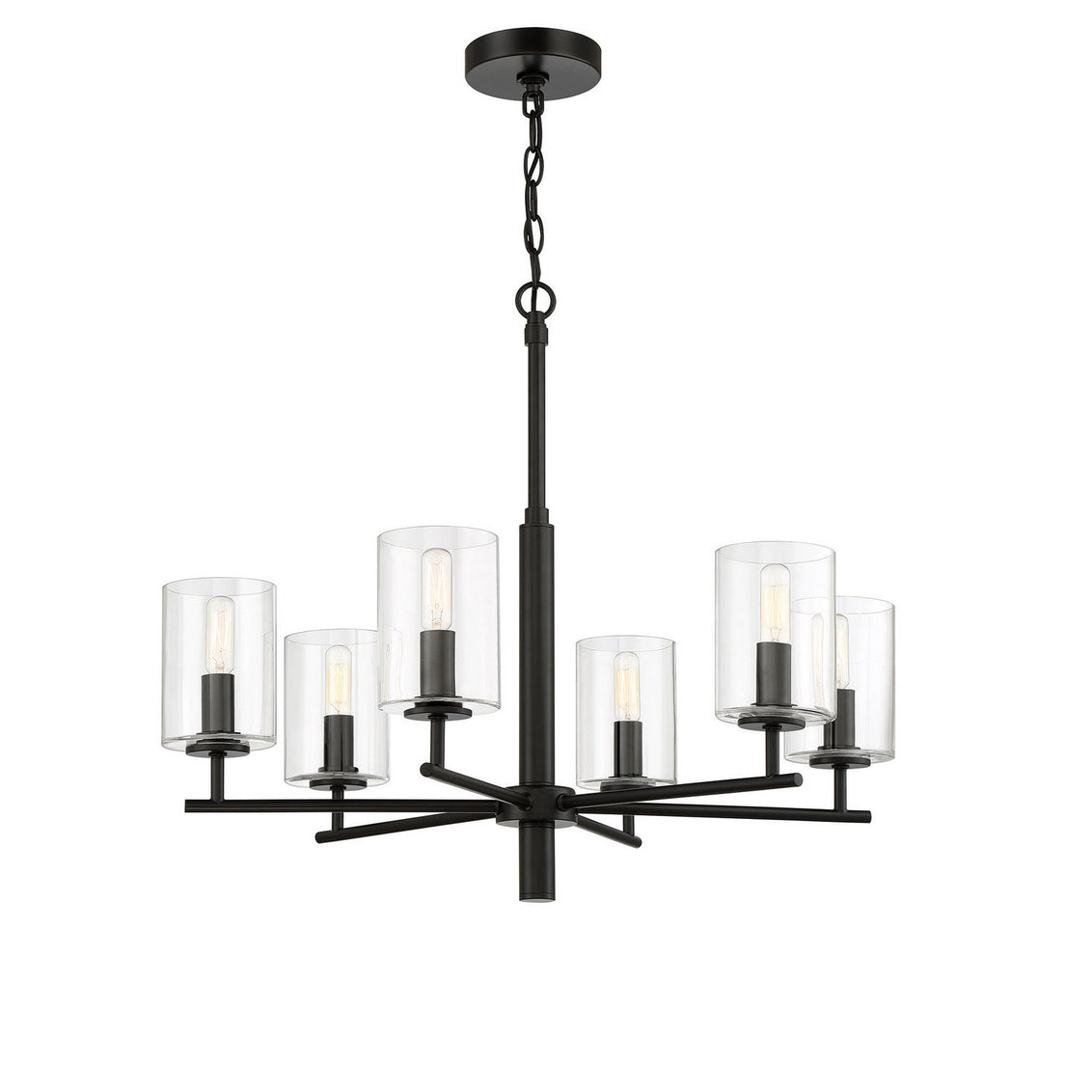 Craftmade - 55626-FB - Six Light Chandelier - Hailie - Flat Black