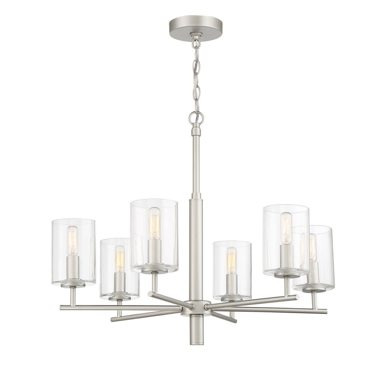 Craftmade - 55626-SN - Six Light Chandelier - Hailie - Satin Nickel