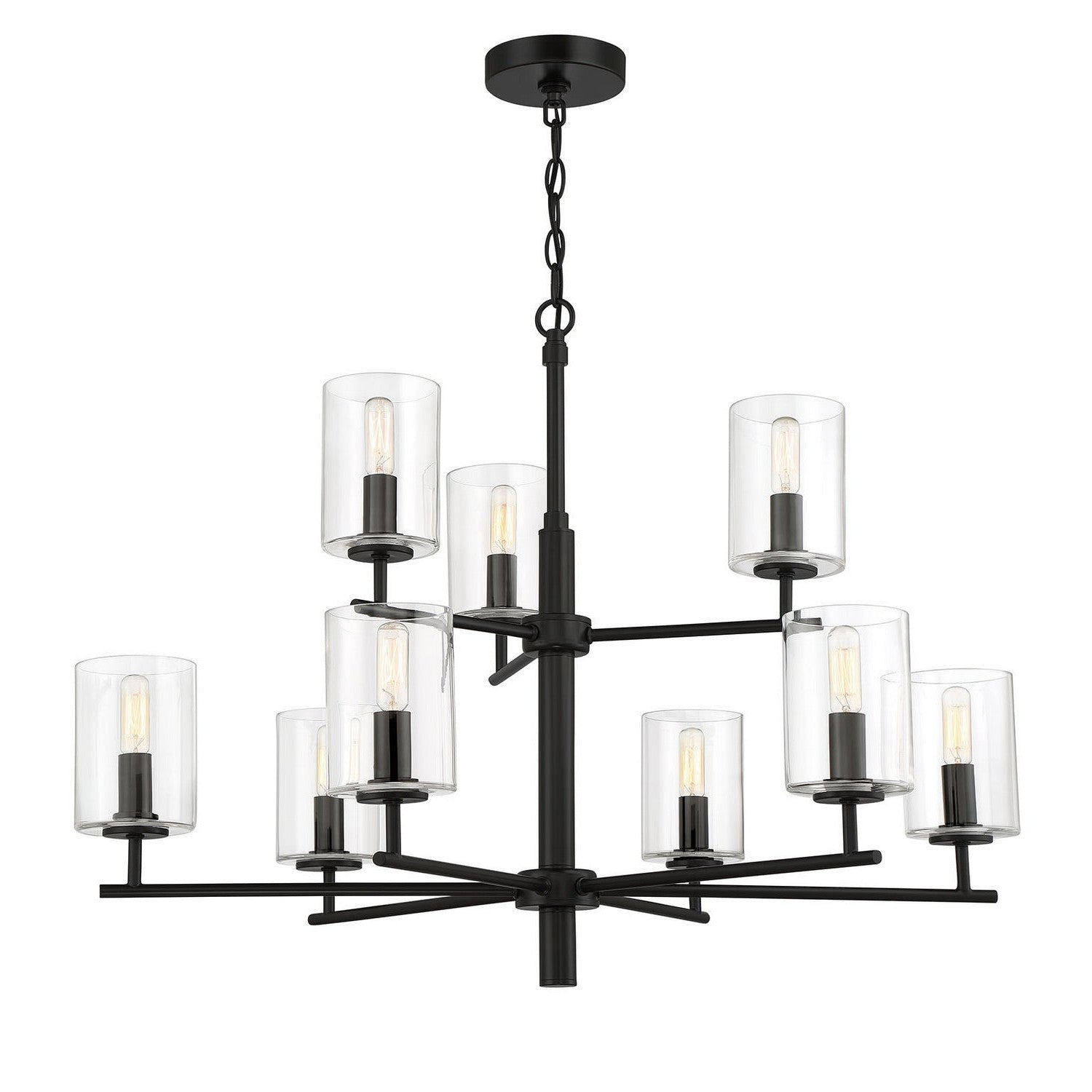 Craftmade - 55629-FB - Nine Light Chandelier - Hailie - Flat Black