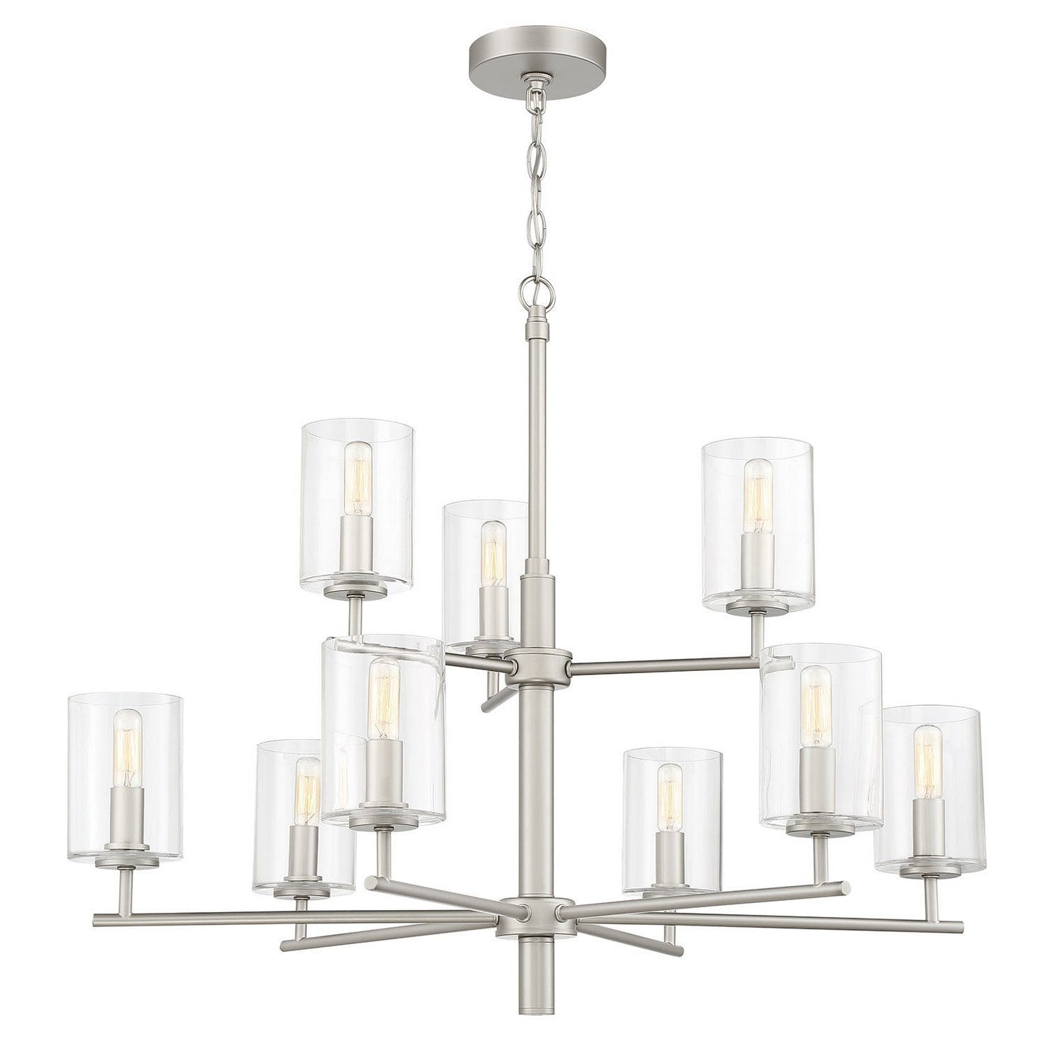 Craftmade - 55629-SN - Nine Light Chandelier - Hailie - Satin Nickel